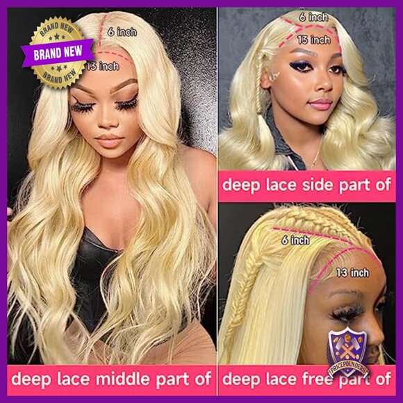 13x6 HD Lace Front Wig Human Hair 200 Density Body Wave 28 Inch main image 6